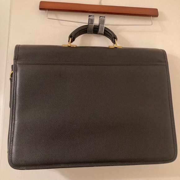 New Jack Georges Briefcase genuine Leather locking. Black. NWOT. Unisex. - Picture 5 of 16